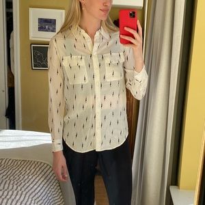 Equipment x Kate Moss Lightning Bolt Button-Up